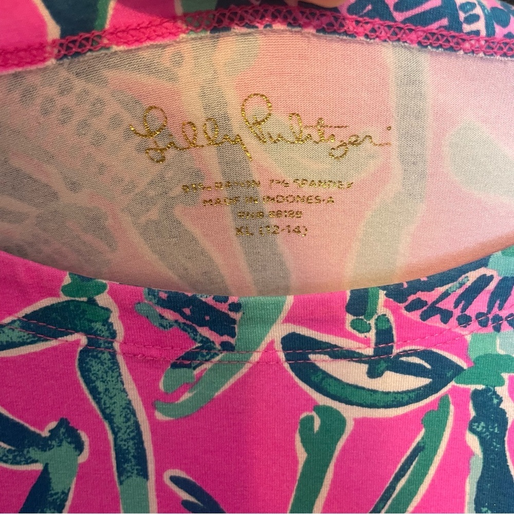 Lilly Pulitzer Girls Sophie Dress Mandevilla Pink Extra Lucky Elephant - Picture 6 of 8